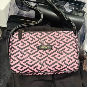 Versace Pink geometric shoulder Bag